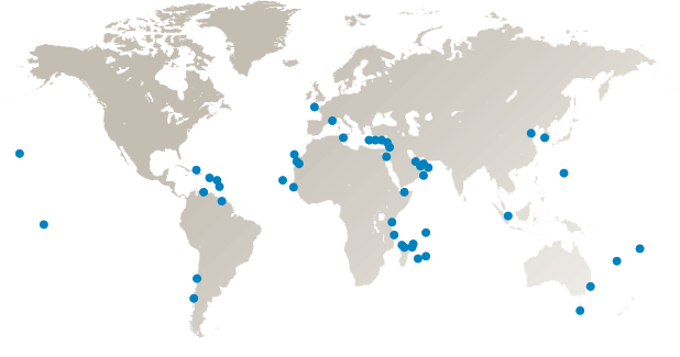 zone d'intervention mondiale